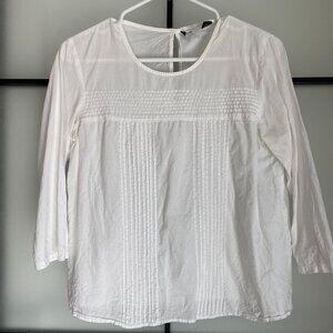 Amour Vert White Pintucked Blouse